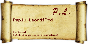 Papiu Leonárd névjegykártya